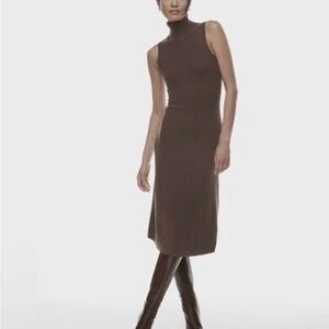 Wilfred Chocolate Brown Midi Dress
